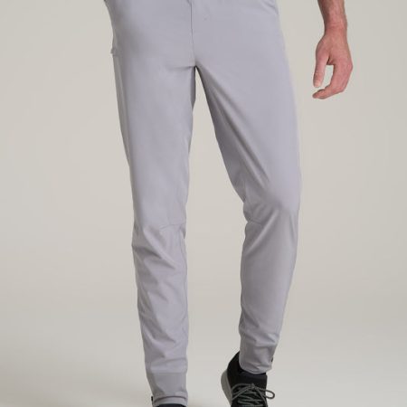 Featherweight Perforated Training Jogger for Tall Men in Light Grey