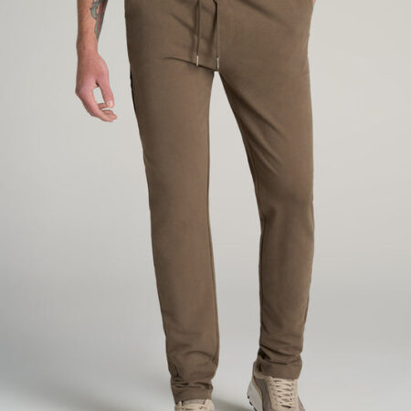 Microsanded French Terry Sweatpants for Tall Men in Army Brush