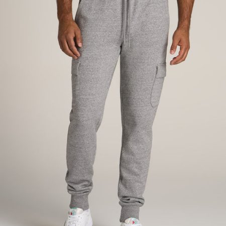 Wearever Fleece Cargo Jogger For Tall Men in Heather Grey