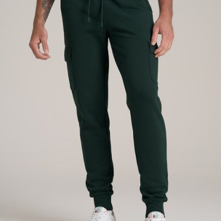 Wearever Fleece Cargo Jogger For Tall Men in Rain Forest