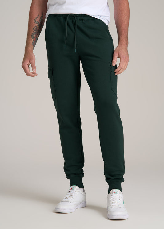 Wearever Fleece Cargo Jogger For Tall Men in Rain Forest