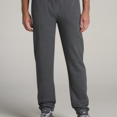 Wearever Fleece Elastic-Bottom Sweatpants for Tall Men in Charcoal Mix