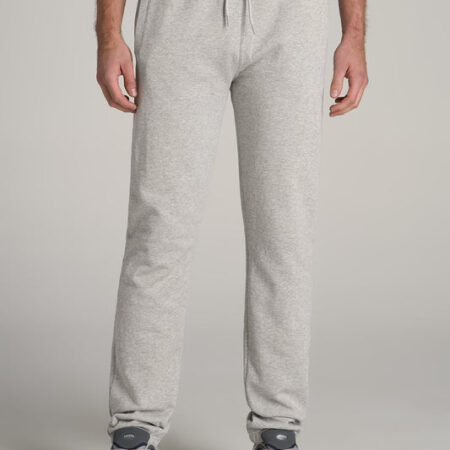 Wearever Fleece Elastic-Bottom Sweatpants for Tall Men in Grey Mix