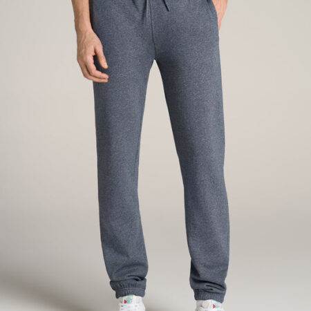 Wearever Fleece Elastic-Bottom Sweatpants for Tall Men in Navy Mix