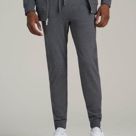 Wearever 2.0 French Terry Joggers for Tall Men in Charcoal Mix