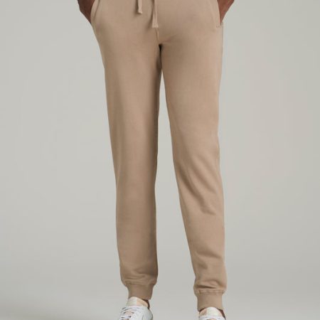 Wearever 2.0 French Terry Joggers for Tall Men in Light Camel