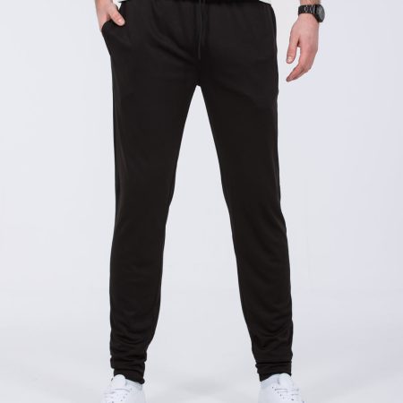 2t Gabriel Slim Fit Tall Open Hem Tracksuit Bottoms (black)