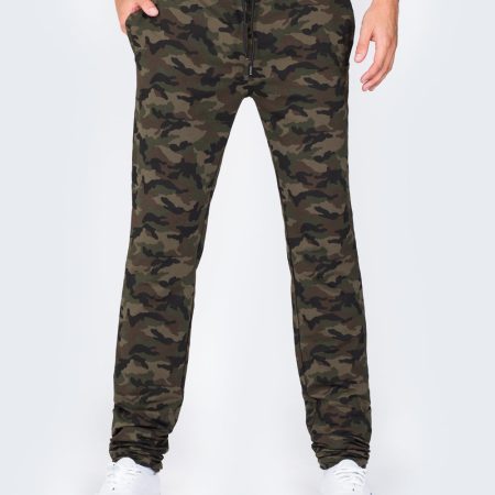 2t Declan Slim Fit Tall Training Joggers (green camo)